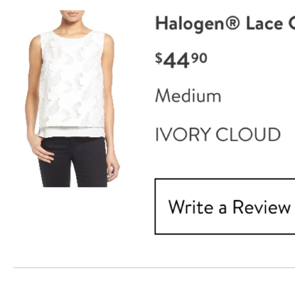 Halogen lace overlay shell